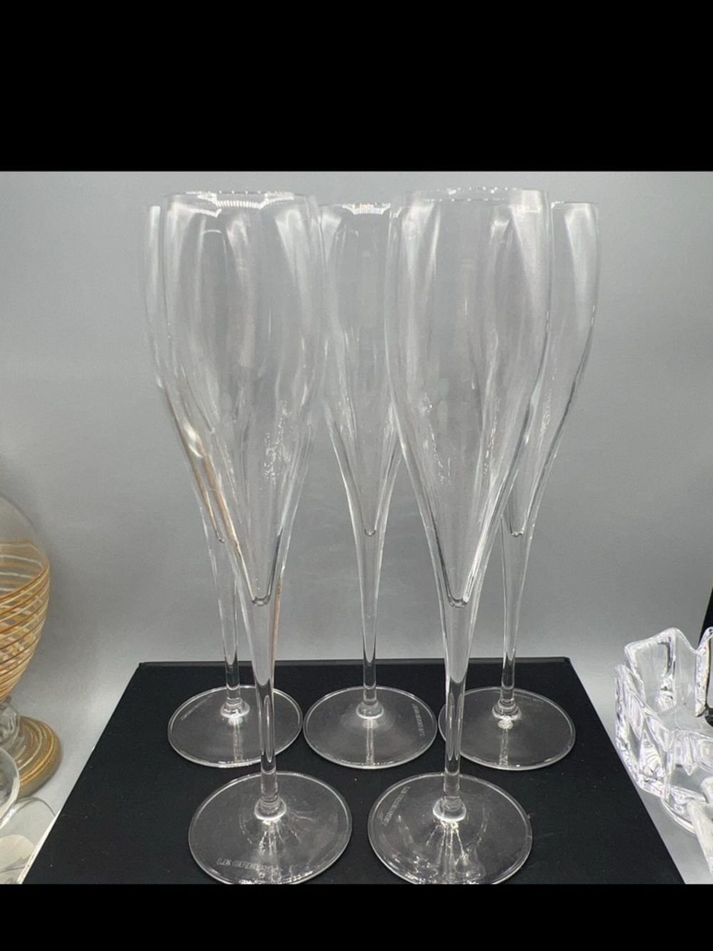 Set of 5 Clear Champagne Flutes by le creuset